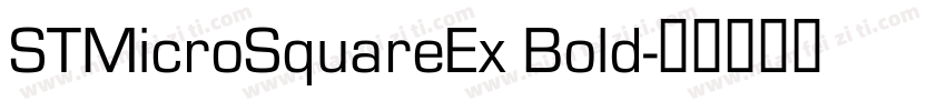STMicroSquareEx Bold字体转换